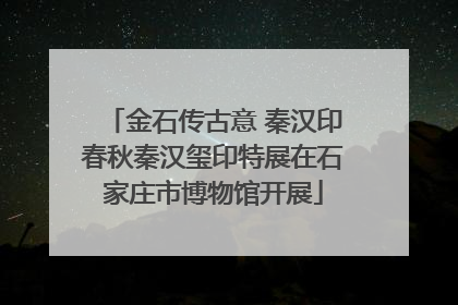 金石传古意 秦汉印春秋秦汉玺印特展在石家庄市博物馆开展