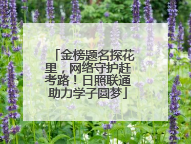 金榜题名探花里，网络守护赶考路！日照联通助力学子圆梦