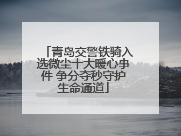 青岛交警铁骑入选微尘十大暖心事件 争分夺秒守护生命通道