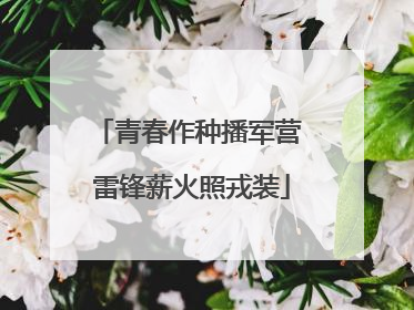 青春作种播军营 雷锋薪火照戎装
