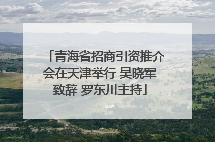 青海省招商引资推介会在天津举行 吴晓军致辞 罗东川主持