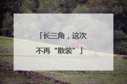 长三角，这次不再“散装”