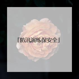 防汛演练保安全