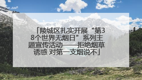 陵城区扎实开展“第38个世界无烟日”系列主题宣传活动——拒绝烟草诱惑 对第一支烟说不