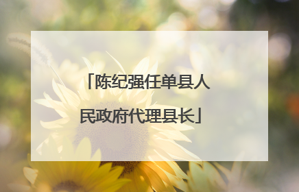 陈纪强任单县人民政府代理县长