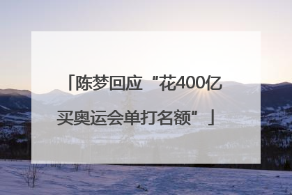 陈梦回应“花400亿买奥运会单打名额”