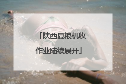 陕西夏粮机收作业陆续展开