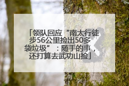 领队回应“南太行徒步56公里捡出50多袋垃圾”：随手的事，还打算去武功山捡