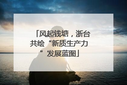风起钱塘，浙台共绘“新质生产力”发展蓝图