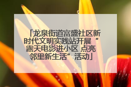 龙泉街道富盛社区新时代文明实践站开展“露天电影进小区 点亮邻里新生活”活动