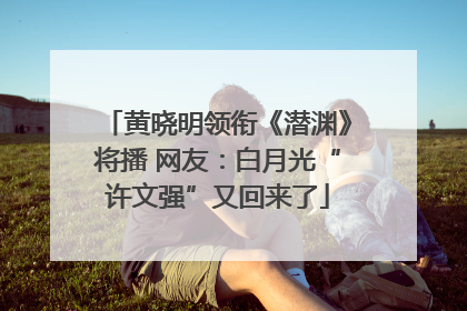 黄晓明领衔《潜渊》将播 网友：白月光“许文强”又回来了