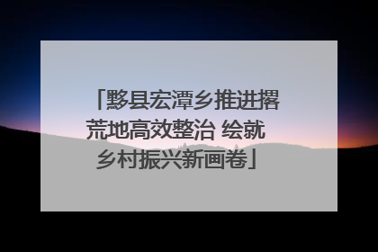 黟县宏潭乡推进撂荒地高效整治 绘就乡村振兴新画卷