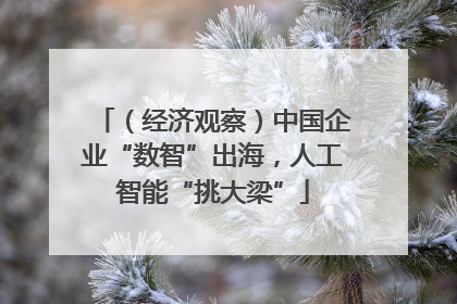 （经济观察）中国企业“数智”出海，人工智能“挑大梁”