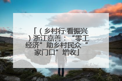 （乡村行·看振兴）浙江嘉善：“零工经济”助乡村民众“家门口”增收