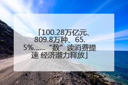 100.28万亿元、809.8万种、65.5%……“数”读消费提速 经济潜力释放