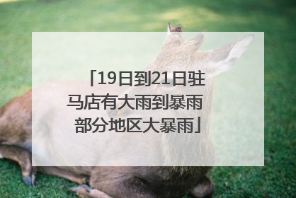 19日到21日驻马店有大雨到暴雨 部分地区大暴雨