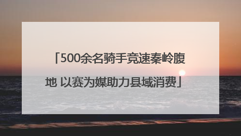 500余名骑手竞速秦岭腹地 以赛为媒助力县域消费