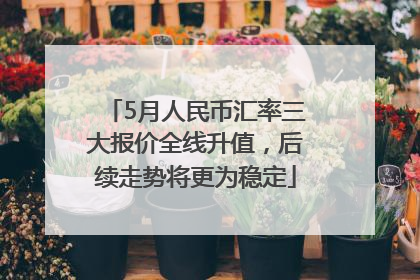 5月人民币汇率三大报价全线升值，后续走势将更为稳定