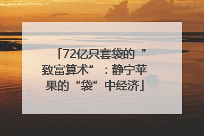 72亿只套袋的“致富算术”：静宁苹果的“袋”中经济