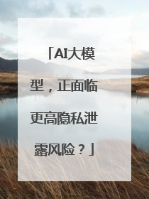 AI大模型，正面临更高隐私泄露风险？